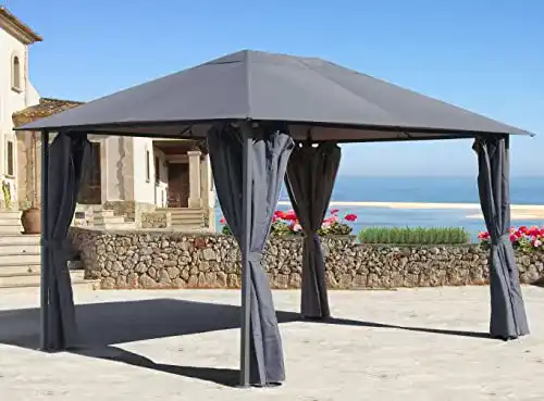 Pavillon Metall QUICK STAR Metall Garten Pavillon Nizza 3x4m