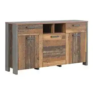 Kommode Vintage Forte Clif Kommode, 3 Türen, 2 Schubkästen