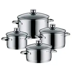 WMF-Töpfe WMF Saphir Topfset Induktion 4-teilig, Glasdeckel