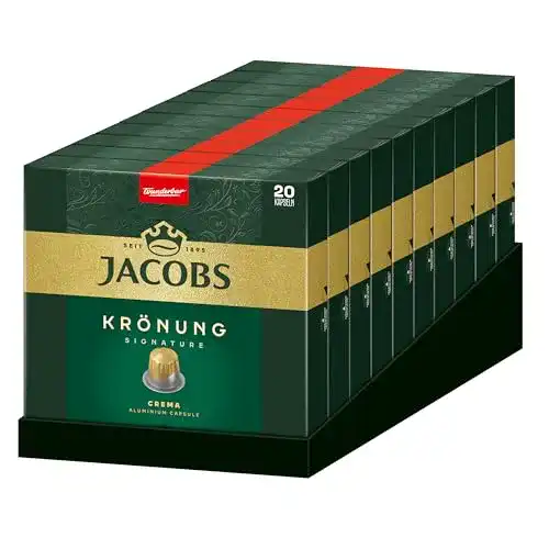 Jacobs-Kapseln Jacobs Kaffeekapseln Krönung Crema, 200 Kapseln