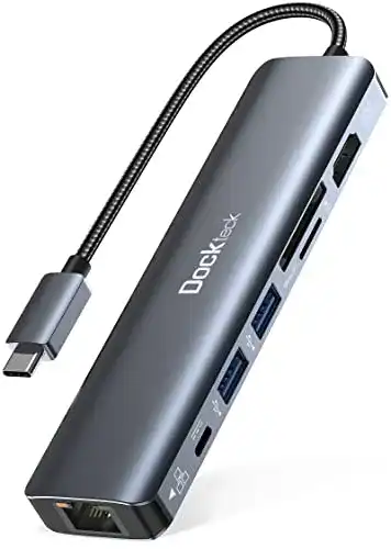 Thunderbolt-3-Dock dockteck USB C Hub 7-in-1 Dock 4K 60Hz