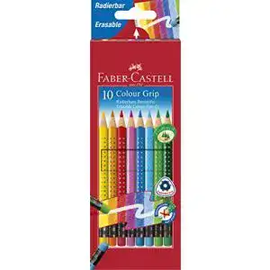 Stift Faber-Castell 116613 Radierbare Colour Grip Bunt, 10 Stück