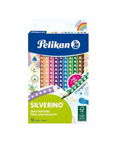 Dicke Buntstifte Pelikan 700627 Buntstifte Silverino, 12 Stück