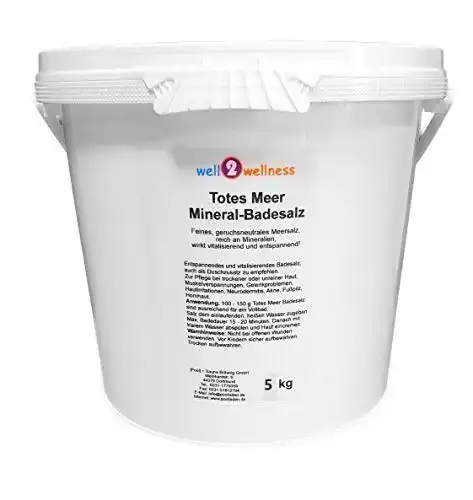 Totes-Meer-Badesalz well2wellness grob 5,0 kg – 100% naturrein