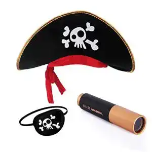 Fernrohr (Kinder) papapanda Kinder Piratenhut Augenklappe Karibik