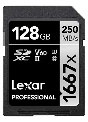 SDXC (128 GB) Lexar Professional 1667x 128GB SDXC UHS-II