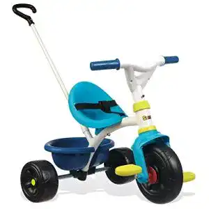 Dreirad Smoby 740323 Be Fun blau Kinder mit Schubstange