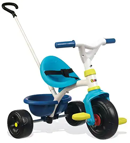 Dreirad Smoby 740323 Be Fun blau Kinder mit Schubstange