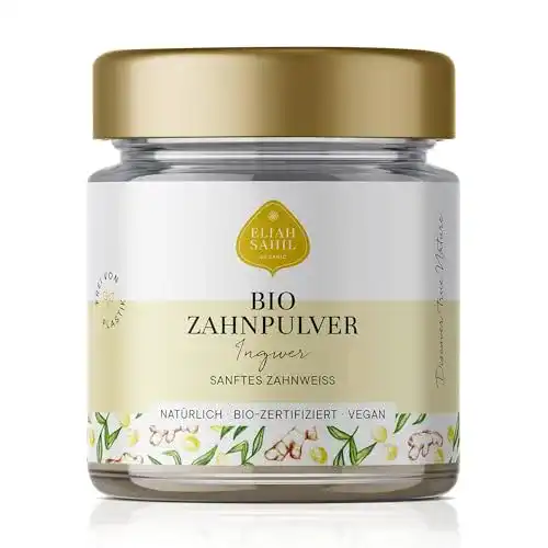 Zahnpulver ELIAH SAHIL BIO mit INGWER und Xylit, 100% Bio