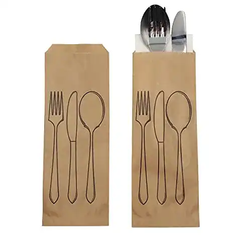 Bestecktaschen PAKNOR® 1000stk Papiertüte für Besteck