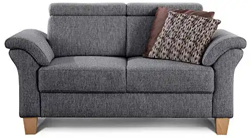 Cavadore-Sofa CAVADORE 2-Sitzer Sofa Ammerland / Couch mit Federkern