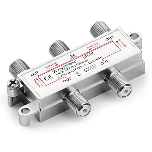 Sat-Verteiler 4-fach SYMARIX SR4V SAT & BK, mit DC-Durchlass