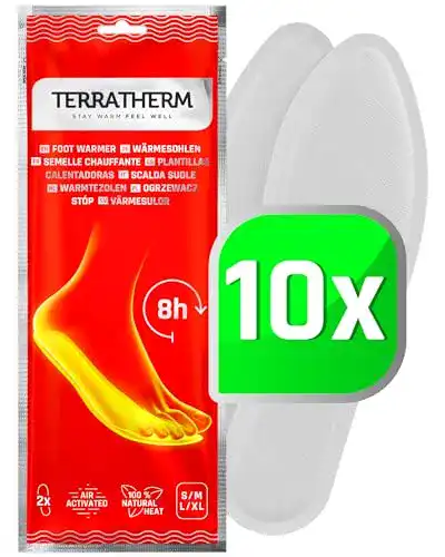 Einlegesohlen Erwachsene TerraTherm Sohlenwärmer 10 Paar L