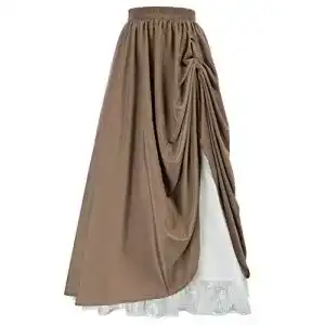 Trachtenrock SCARLET DARKNESS Damen Steampunk mit Rüsche