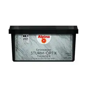 Alpina-Farbe Alpina Effektfarbe Farbrezepte STURM-OPTIK silber 1 l