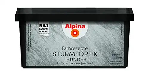 Alpina-Farbe Alpina Effektfarbe Farbrezepte STURM-OPTIK silber 1 l