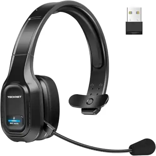Die beste Mono-Headset TECKNET Bluetooth mit Mikrofon, Noise Cancelling 2026 Test Bestseller Mono-Headset TECKNET Bluetooth mit Mikrofon, Noise Cancelling
