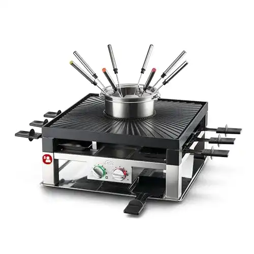 Raclette-Fondue-Set Solis Grill 3 in 1, Raclette + Tischgrill
