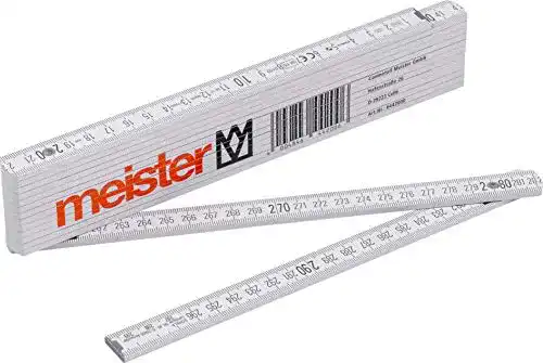 Zollstock Meister Gliedermaßstab Holz, 3 Meter Länge, metrisch