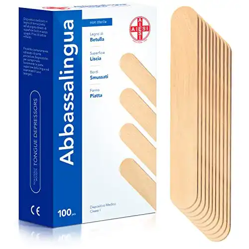 Holzspatel AIESI ® Mundspatel Zungenspatel 100 Stück