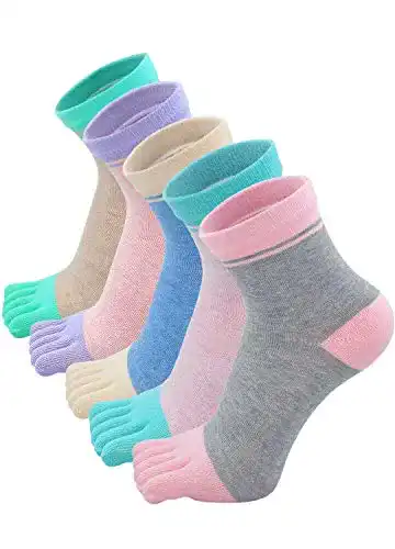 Die beste Zehensocken PUTUO Damen Fünf Finger Socken aus Baumwolle 2026 Test Bestseller Zehensocken PUTUO Damen Fünf Finger Socken aus Baumwolle