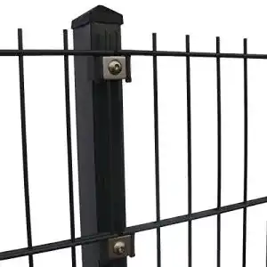 Doppelstabmattenzaun Feuer-Zaun Höhe 1,83 m komplett Set