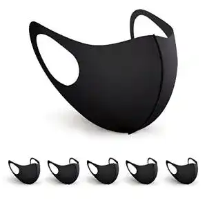 Mundschutz schwarz BartZart Shabo EIS Seide Fashion Masken 5 St