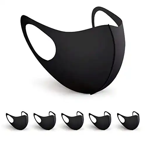 Mundschutz schwarz BartZart Shabo EIS Seide Fashion Masken 5 St