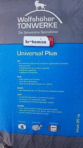 Schamottemörtel hs-kamine Wolfshöher Ofenbaumörtel