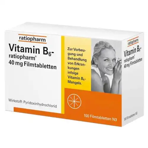 Vitamin B6 Ratiopharm – 40 mg Filmtabletten, 100 St. Tabletten