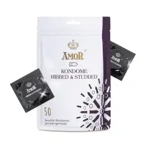 Amor-Kondom AMOR “Gerippt und Genoppt” 50er Pack