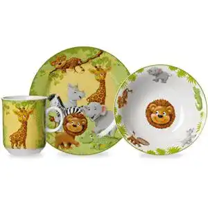 Kindergeschirr Ritzenhoff & Breker Set Dschungeltiere, 3-teilig