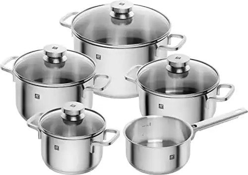 Zwilling-Topfset Zwilling Focus Kochtopf-Set, 5-teilig, 4 Deckel