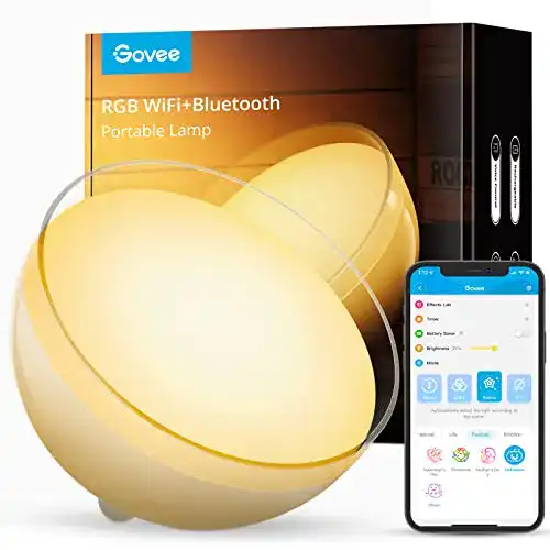 LED-Tischleuchte Govee WiFi LED, dimmbare Nachttischlampe