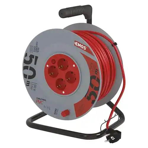 Die beste Kabeltrommel-50-m EMOS P09250 Profi mit 4 Steckdosen 2026 Test Bestseller Kabeltrommel-50-m EMOS P09250 Profi mit 4 Steckdosen