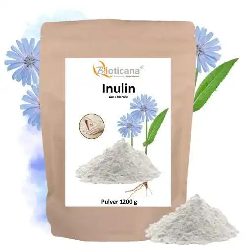 Inulin Bioticana Pulver – 1200 g (1,2 kg) – aus Chicoree Wurzel