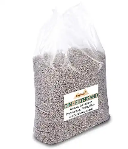 Die beste Filtersand MEINPOOL24.DE 25 kg Quarzsand 0,4-0,8mm Sand 2026 Test Bestseller Filtersand MEINPOOL24.DE 25 kg Quarzsand 0,4-0,8mm Sand