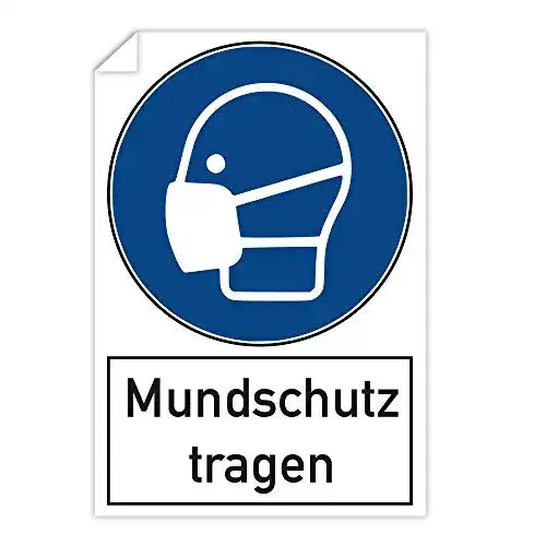 Aufkleber Maskenpflicht STEMPEL-FABRIK 3 Stück 200×300