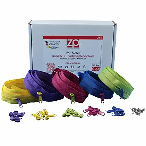 Endlosreißverschluss ZIPP AND SLIDE Endlos Reißverschluss Set