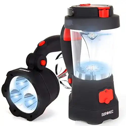Kurbellampe Duronic Hurricane Lampe, Campinglampe mit 3 LED