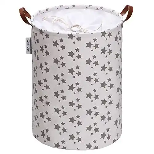 Wäschekorb Sea Team Star Pattern Leinwand Stoff Faltbar
