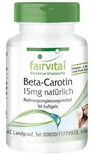 Beta-Carotin fairvital Beta Carotin 25.000 IE, 15mg/Kapsel, 90 Soft