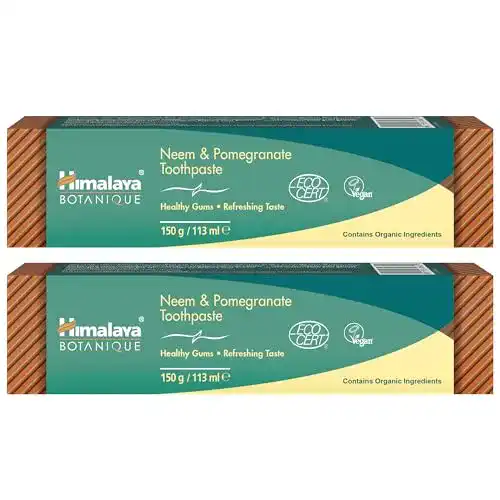 Zahnpasta ohne Fluorid ORGANIQUE BY HIMALAYA, 2er-Pack