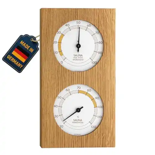 Die beste Sauna-Thermometer TFA Dostmann Analog mit Eichenrahmen 2026 Test Bestseller Sauna-Thermometer TFA Dostmann Analog mit Eichenrahmen