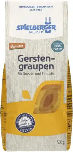 Graupen Spielberger Bio Gersten, demeter (6 x 500 gr)