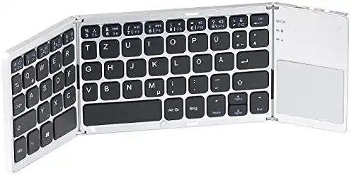Faltbare Tastatur GeneralKeys Klapp Tastatur: Bluetooth, Touchpad