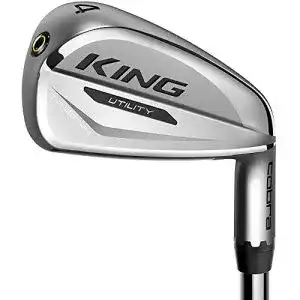 Golf-Eisen Cobra Golf 2020 King Utility 4 Eisen (Herren, Linkshänder, Stahl, Reg Flex, 22,5 Grad) Satin Chrome