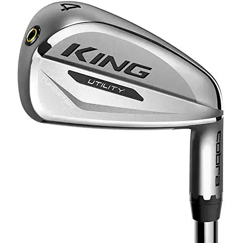 Golf-Eisen Cobra Golf 2020 King Utility 4 Eisen (Herren, Linkshänder, Stahl, Reg Flex, 22,5 Grad) Satin Chrome