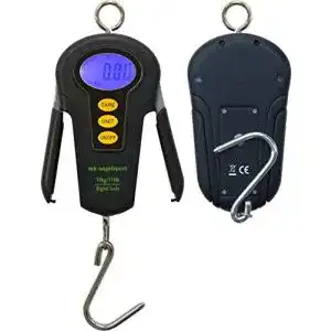 Fischwaage MK-Angelsport Digital 50kg Anglerwaage mit Griff Digital Fishing Scale beleuchtet Karpfenwaage