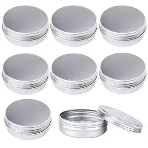 Blechdose Pveath 24er Aluminium Leer Döschen Silber, 60ML